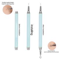 Can Store Hidden Acne Needles, Acne Removal Beauty Needles, Portable Double-Headed Acne Needles One Size žalia