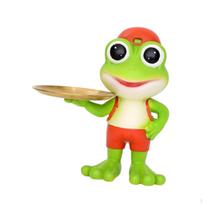 Resin Frog Statue Key Holder Tray Ornament Modern Art Versatile Jewelry Earrings Entryway