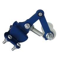Universal Motorcycle Chain Adjuster Tensioner with Guide Wheels Adjuster Roller Tools Iron Modified Accessories for Dirt Pit Pro mėlyna