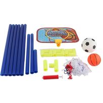 Vidaus lauko mini krepšinio futbolo sistema, nugaros futbolo sargybos kamuoliukų rinkinys vaikams žaislų rinkinys balta