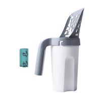 Cat Litter Scoop Portable Cat Litter Scoop Holder with Trash Container Cat A gray