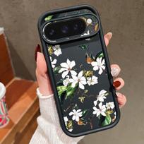 For Google Pixel 9 8 Pro Xl 8a Shockproof Sunflower Pattern Silicone Soft Lens Protection Solid Color Anti-Fall Matte Phone Case Cover Google Pixel 9 juoda