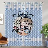 Curtains for Living Room Curtain for Room 2 Panel Cute Girls Partition Shades Halloween Decoration Home Interior Curtains Camera W50xH70cmx2pcs-CL