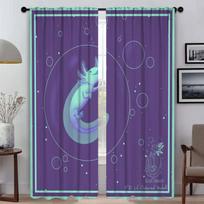Cute Axolotl Blackout Curtain for Room 2 Panel Kitchen Curtains for Camera Home Interior Curtains Shades Halloween Decoration W50xH70cmx2pcs-CL