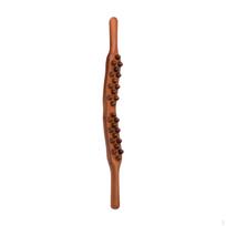 Wooden Massage Roller Stick,Body Massager,Drainage Massager Handheld Lightweight Guasha Stick with brown