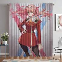 Zero Two Modern Living Room Curtains 2 Pieces Partition Home Interior Curtains for Camera Blackout Curtain Shades Kitchen Child W50xH70cmx2pcs-CL