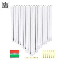 LINGTING 17  Keys Thumb Piano Keys Replacement Kit Manganese Steel with Stickers for 17 Key B/C Major sidabras