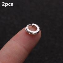 Mini Hoop Cartilage Helix Earring Conch Piercing Rook Snug Piercing Earring Nose Piercing Rings ARI 6mm (2pcs) sidabras