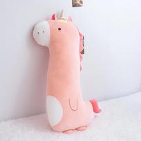 Animacinis minkštas vienaragis, dinozauras, žirafa pliušinė pagalvė, kimšti žaislai, mielas gyvūnas, miegojimo sofos dekoracija, lėlė, gimtadienio dovanos 55cm beige