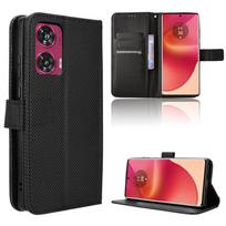 Flip Cover For Motorola Moto Edge 50 Fusion Leather Case [Flip Vintage Leather] Shockproof Durable Retro Phone Case Motorola Edge 50 Fusion juoda