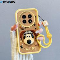 KEYSION Shockproof Case for Realme 13 Pro 5G with Lanyard Silicone Cute 3D Cartoon Doll Phone Cover for Realme 13 Pro+ 5G for Realme 13 Pro 5G