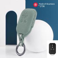 For Suzuki Spacia MK53S Jimny Sierra Swift Wagon 4Buttons Car Key Case Alcantara Suede Keychain Shell Protector Accessories black