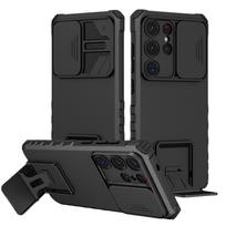 Samsung S25 S24 stumdomo objektyvo stovas laikiklis dėklas, skirtas Samsung Galaxy S25 Ultra S24 Plus S23 FE S22 5G telefonų dėklai for Galaxy S24 FE juoda