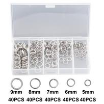 Split rings Fishing Outdoor Double Loop Connectors Tackle Silver Lures