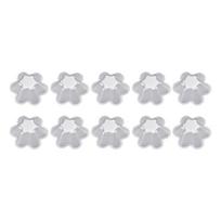 100 Pieces Transparent Flower Shaped Ice Cream Bowl Mall Portable Single Use Chocolate Dessert Pastry Cup Kitchen Gadget