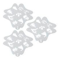 3Pcs Face Paint Stencils Hollow Face Body Painting Templates Face Tracing Stencils for Kids white