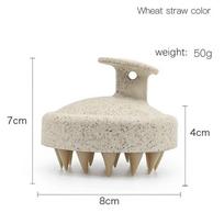 1pc Silicone Shampoo Brush Body Massage Brush Bath Shower Brush Salon Hairdressing Tool Scalp Massage Comb Hair Washing Comb white