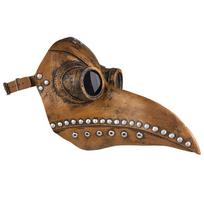 Steampunk Plague Doctor Beak Mask Funny Latex Masquerade Bird Mask Long Nose Party Beak Mask Halloween Masquerade Costume Props chaki