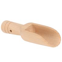 10pcs Wood Bath Salt Scoop Polished Surfaces Eco Friendly Salt Scoop Bath Scoop for Shower Room Type 1 (2.4x7.6cm/0.95x3.0in) beige