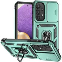Dėklas Samsung Galaxy A06 A16 A15 A35 A55 su žiedo laikikliu Šarvuotas Atsparus smūgiams Coque For Galaxy A14 A24 A54 A34 Dangtelis apsaugantis objektyvą For Galaxy A24 5G žalia