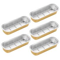 5PCS Tin Paper Box Air Fryers Household Ovens Tin Paper Boxes Barbecues Baking Aluminum Foil Trays Rectangular Tin Trays 1