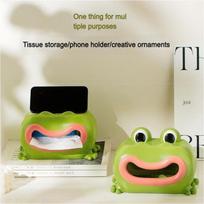 Cartoon frog tissue box, cute napkin box, can be changed to a mobile phone holder, suitable for family bathroom car