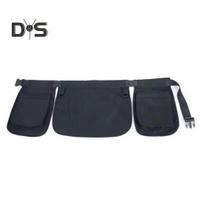 Lauko juosmens diržo prijuostės krepšys Didelės talpos kelių kišenių Reguliuojamas dirželis Daugiafunkcinis sportinis sodo įrankių krepšelis Fanny Pack juoda