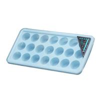 21-Cavity Ice Cube Maker Cake Cream Mould Tray with Lid DIY Bakeware 21 grid round white