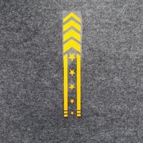 High Visibility Reflective Rim Stripe Stickers Ride with Confidence geltona