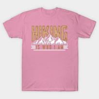 T Shirt Women Hiking Is Who I Am Hiker Backpacker Harajuku Print Kawaii Tshirt Summer Short Sleeve Female T-Shirt Top Tee S rožinė