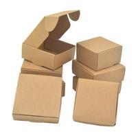Daugiafunkcinės kraftpopierinės dėžutės: Idealu papuošalams, rankų darbo muilams ir vestuviniams suvenyrams 58*58*30mm 10pcs brown
