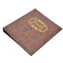 3 Hole Coin Album Paper Money Banknote Collection Book PU Leather Cover Collecting HolderBrown ruda