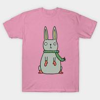 T Shirt Women Sad Snow Bunny Harajuku Print Kawaii Tshirt Summer Short Sleeve Female T-Shirt Top Tee S gray