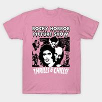 T Shirt Women Dr Frank N Furter Thrills And Chills Harajuku Print Kawaii Tshirt Summer Short Sleeve Female T-Shirt Top Tee S rožinė