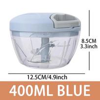 500/900ML Nešiojamas česnakų smulkintuvas Rankinis mėsos malūnėlis česnakų įrankis trintuvas daržovių svogūnų įrankis virtuvės maisto smulkintuvas mėsos smulkintuvas gray