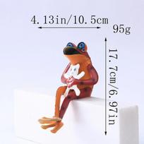 Metal Lawn Ornaments Frog Garden Decor Vintage Metal Yard Decor, Cute Animal for Indoor Outdoor Patio Lawn Backyard Frog Garden Decor 17.7x10.5cm oranžinė