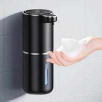 A 380mL bathroom liquid dispenser hand sanitizer sensor Rechargeable wall-mounted automatic sensor soap dispenser black window bottle - foam type black
