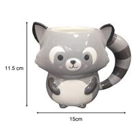400-500ML Vaikiškas Pieno Kavos Puodelis Su Rankena Keraminis Vandens Puodelis Atsparus Karščiui Animacinis Skalavimo Skystis Dantų Šepetėlis Meškutis Panda Animacinis 401-500ml gray