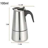 100ml/200ml/300ml Kavos puodeliai Nerūdijančio plieno Espresso Moka puodelis Europietiško stiliaus Prancūziškas arbatinukas Kavos priedai Kavos indai