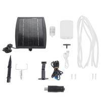 Automatinis augalų laistymo rinkinys 3W USB įkrovimas 4 vazonams Saulės automatinė laistymo sistema white