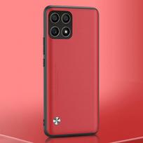 Luxury PU Leather Case For Honor X8 X9 4G 5G Back Cover Matte Silicone Protection Phone Case For Honor X6 X7 X10 X30 Max X40 GT For Honor X8 4G raudona