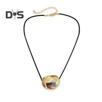 Ovalus karoliukas Clavicle grandinėlė Karoliai moterims Lydinio Geometrinis pakabukas Karoliai Virvelė Clavicle grandinėlė Aksesuaras A