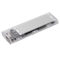 External Hard Drive Adapter 10Gbps Transparent NVME M.2 to Type C USB3.1 Gen2 Converter CaseBlack sidabras