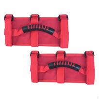 2 Pieces Roll Bar Grab Handles Anti Slip Replace Car Accessories raudona