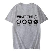 Funny Camera Shirt for Men Clothing What The F Camera Male  T-shirts Photography Lover Unisex Shirt Short Sleeve T Shirt for Men S smėlis