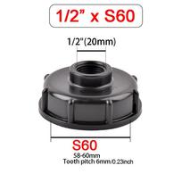 IBC Tank Tap Adapter S60x6 Coarse Thread to Alloy 3/4  Faucet with 16mm Quick Connect Garden and Home Valve Replacement Parts