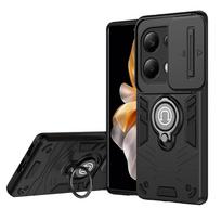 Armor Case for Xiaomi Redmi Note 10 Pro/ 11/ 12 Pro /9s/9 4G 5G with 360° Magnetic Metal Ring Holder,Sliding Camera Cover & Anti-Scratch Back Redmi Note 12 Pro 5G juoda