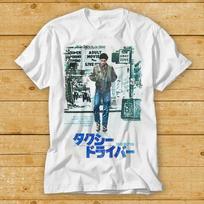 230 Gsm 100% Cotton Japanese Taxi Driver Film Poster Tee Top Japan Vintage Unisex Ladies T Shirt 2084 XXS balta