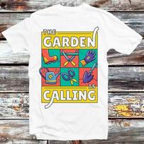230 Gsm 100% Cotton The Garden Is Calling Gardener Farmer T Shirt Vintage Retro Cool Gift Mens Womens Unisex Cartoon Anime Top Tee B899 XXS balta