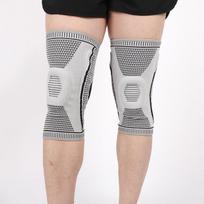 Breathable Silicone Sports Knee Pads for Meniscus Protection - Ideal for Mountaineering, Running, and Cycling. M gray